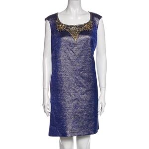 Marchesa Notte square neckline silk dress